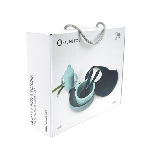 Vajilla de 7 piezas silicona Olmitos Blue