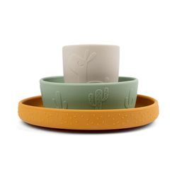 Vajilla DonebyDeer Stick&Stay verde/mostaza/arena
